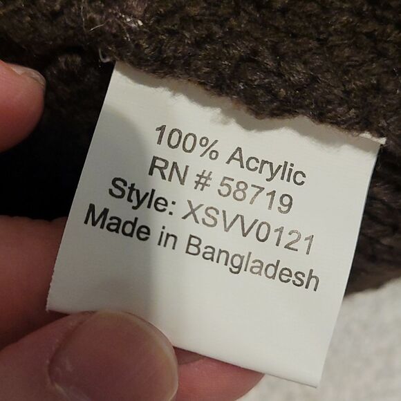 NY knits Faux fur trimmed open front sleeveless cardigan - Picture 6 of 7